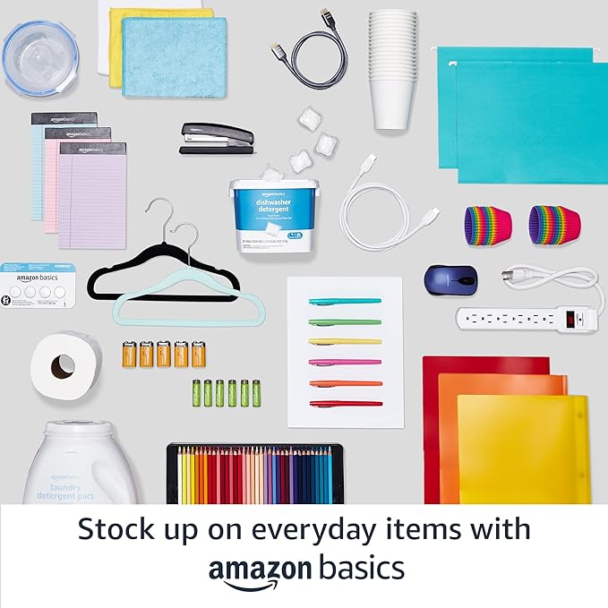 Amazon Basics 4-Shelf Steel Wire Rack, 36" L x 14" W x 54" H, Black | Heavy Duty, Adjustable, for Kitchen, Garage, Storage, Shelving Organizer
