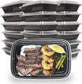 24 oz 150 Pack Meal Prep Containers BPA Free Leakproof Stackable Food Storage Containers with Lids, Microwave & Dishwasher Freezer Safe Reusable To Go Containers Bento Box Style Take Out Clear Plastic