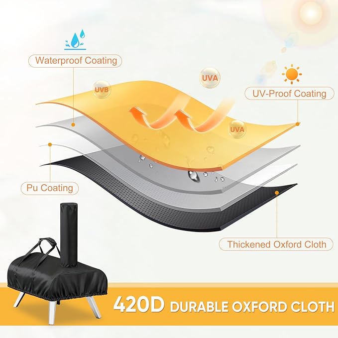 Pizza Oven Cover for WOOCIT 12,TwoPone Waterproof Pizza Oven Accessories Carry Cover for Outdoor