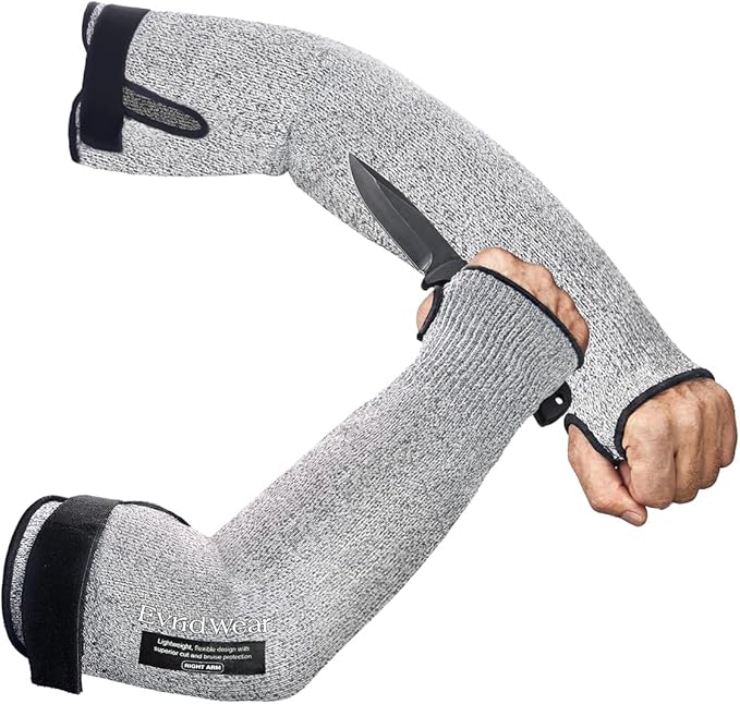 Evridwear Cut Resistant Protective Sleeves Gardening sleeves Arm Protectors for Thin Skin and Bruising Farming, Industrial