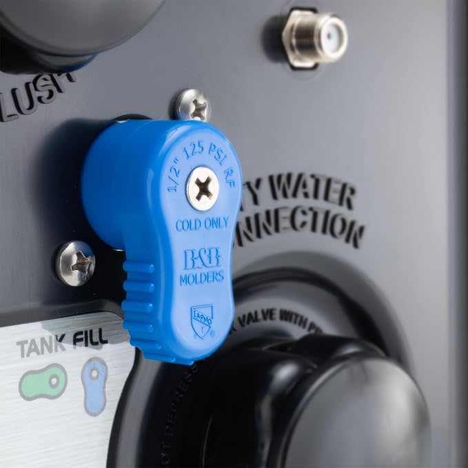 RecPro RV Water Management Panel | Nautilus P2.5 | 7-Function City-Water Fill | Made in America (Black, Include Install Kit)