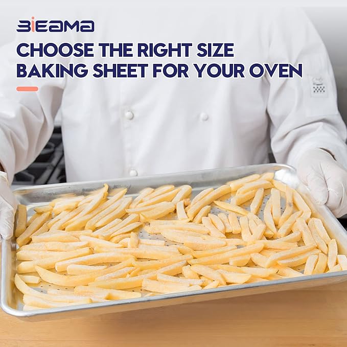 12 Pack Half Size 18" x 13" Aluminum Baking Sheet Pan Perforated, Commercial Bakery Equipment Cookie Sheets, NSF Approved Baking Tray