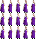 Purple Color Plain Bib Aprons Bulk for Women Men Adult-Unisex Aprons with 2 Front Pockets,Size24 X28 Kitchen Cooking Server Painting Aprons(Purple-15PCS)