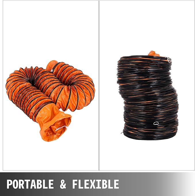 Vevor 32ft Duct Hosing PVC Flexible Ducting Hose for 12inch Utility Blower Ventilation Fan Exhaust Fan : Industrial & Scientific
