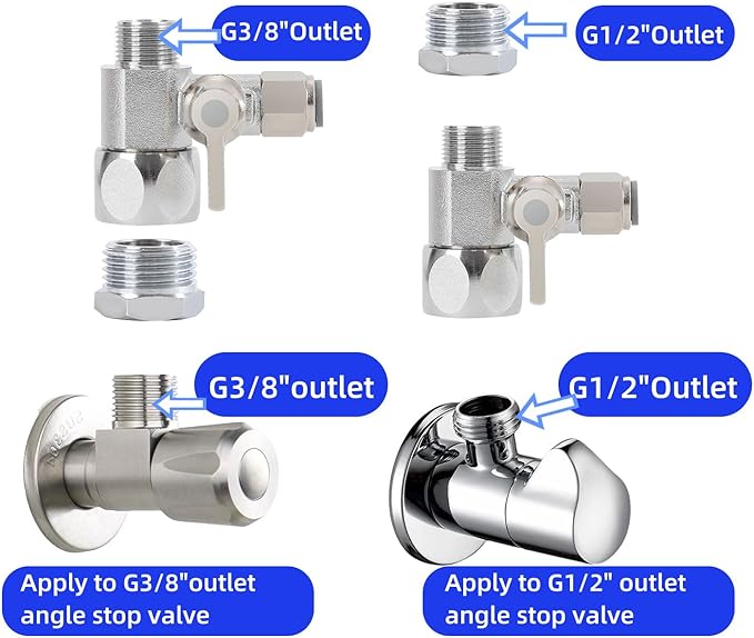 Refrigerator Water Line Kit Connection and 1/4 Compression Ice Maker Installation Kit,O.D. 25 FT Water Tubing with Feed Water Adapter and Quick Fittings for RO Filter System