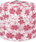 TODIYADDU Pink Cherry Blossoms Pressure Cooker Cover with Handle and Storage Pocket for Extra Accessories Portable Kitchen Small Appliance Dust Cover Protective Case
