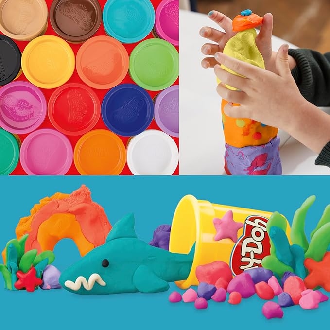 Play-Doh 22 Pack Ultimate Color Variety, Bulk Assorted Colors, 2 & 4 Ounce Modeling Compound Cans, Kids Arts & Crafts, Preschool Toys, Ages 2+ (Amazon Exclusive)