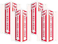 Accuform Fire Extinguisher 3D Projection Sign, 18"x4" High-Impact Plastic with Pre-Drilled Mounting Holes, Made in USA, PSP315 (Pack of 4)