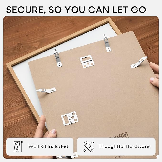 Homeforia 12x36 Wood Frame, High End Natural Oak 12x36 Light Wooden Picture Frame with Mat 10x30, 12 x 36 Poster Frames Matted to 10 by 30 Art, 36x12 Hanging Frames, Tempered Glass, Wall Kit, Set of 1