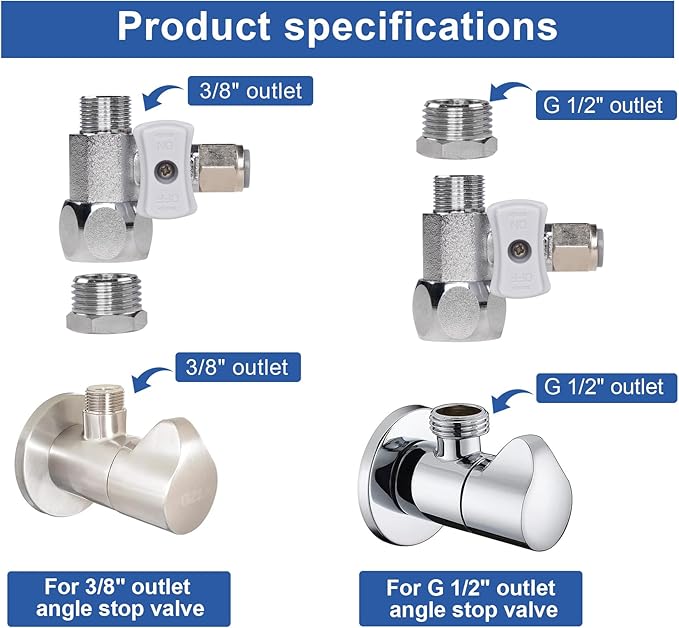 49.2Ft Refrigerator Water Line Kit for 1/4" OD Water Supply Pipe Tube, Ice Maker Fridge Installation Kit with T-piece 3/8x3/8x1/4" Connection Kit for Fridge Ice Maker RO Systems Water Filter Faucet