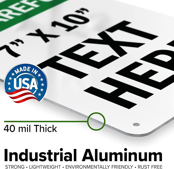 Custom Be Careful Sign, OSHA Sign, 7x10 Inches, Rust Free .040 Aluminum, Fade Resistant, Made in USA by My Sign Center