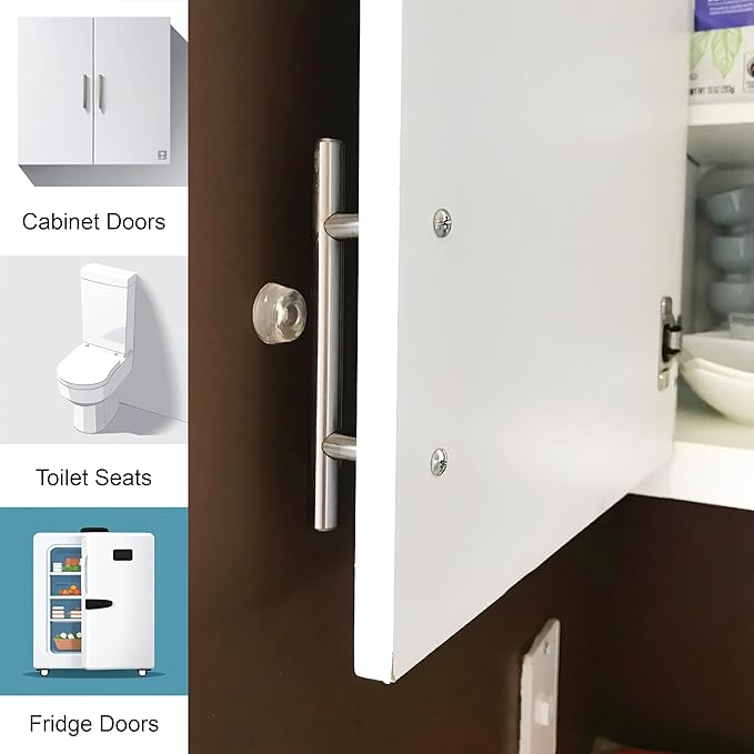 Small White Door Knob Bumpers - Made in USA - Self-Adhesive Door Handle Stoppers Wall Protectors, Rubber Feet for Speakers, Electronics, Furniture - 12 pcs
