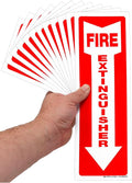 iSYFIX Fire Extinguisher Signs Stickers – 12 Pack 4x12 Inch – Premium Self-Adhesive Vinyl Decal, Laminated for Ultimate UV, Weather, Scratch, Water & Fade Resistance, Indoor & Outdoor