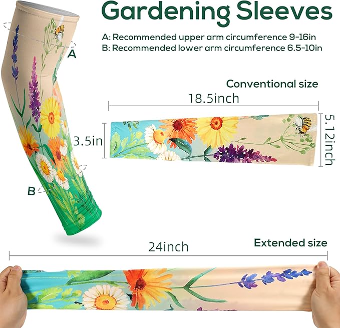 YUNVI Gardening Sleeves Farm Sun Protection Cooling Arm Sleeves to Cover Arm for Women