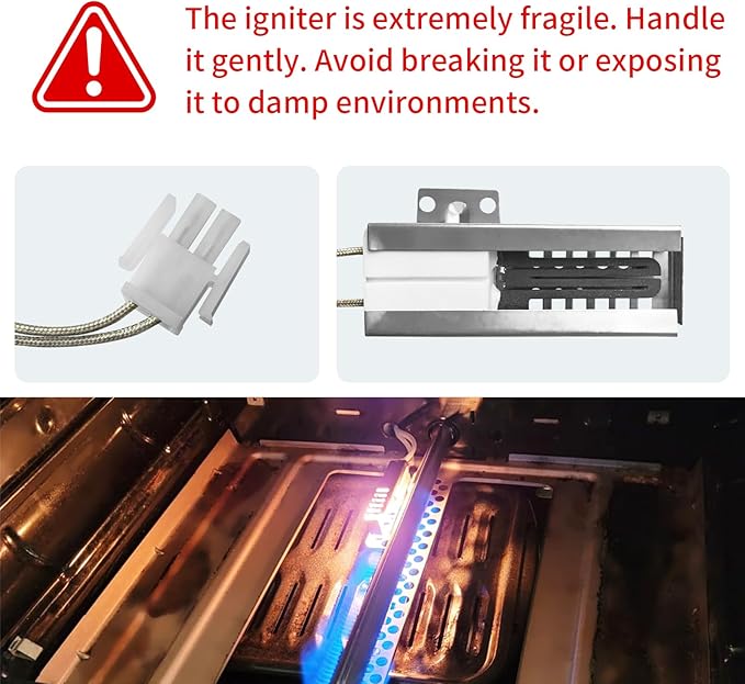 5304509706 316489402 Gas Range Oven Igniter Compatible with Frigidaire Kenmore Replaces WB2X10016 316489408 PS12071409 AP6230715