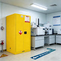 39" D × 39" W × 73" H Hazardous Material Flammable Storage Cabinets, Adjustable Shelf Steel and Ground Cable Storage Cabinet, for Explosion Proof Chemical Cabinet Yellow