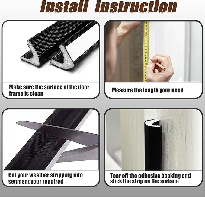 19.6 FT Door Frame Adhesive Weather Stripping Seal Strip PU Foam, PE Cover, Groove Slot Installation for Large Gap, Sound Heat Insulation, Dust Water Moisture Prevention (19.6ft, White，Adhesive)