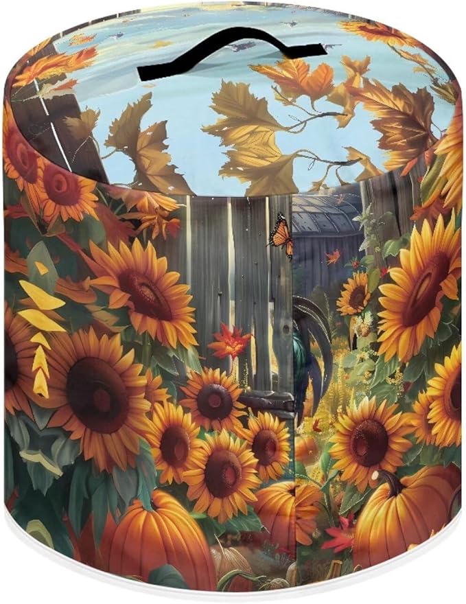 Rooster Sunflower Dust Cover for 6 Quart Instant Pot and Extra Accessories, Dust Proof Easy to Clean Pressure Cooker Cover Electric Appliance Cover Air Fryer Accessories with Storage Pocket