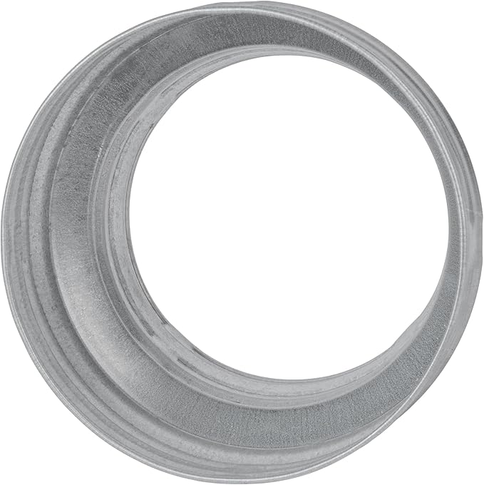 6" to 5" Inch Round Duct Reducer - Male Fit Galvanized Steel Pipe Increaser - Coupling for Round Duct Ventilation Systems - Heating & Cooling