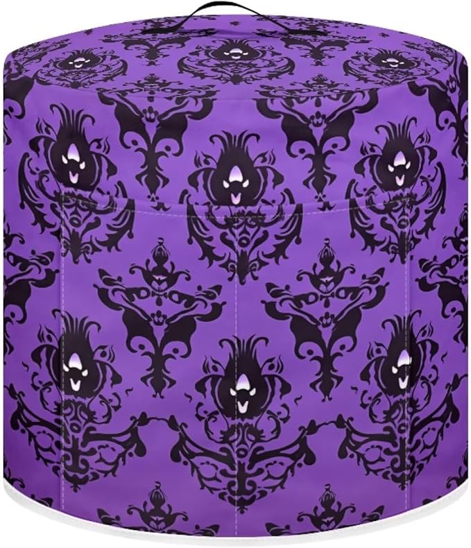 TODIYADDU Purple Ghost Spider Pressure Cooker Cover for Women Trendy Instant Pot Cover with Top Handle and Pocket Kitchen Appliance Cover Dust Cover for 6 Quart Instant Pot and Extra Accessories
