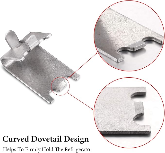 Hotop 8 Pieces 920158 Refrigerator Shelf Clips Freezer Cooler Shelf Support Commercial Replacement Rack Clips Buckles for Fridge Parts
