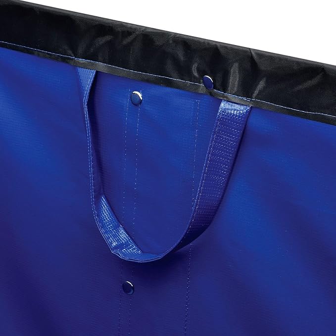 Global Industrial 12 Bushel, Blue Vinyl Basket Bulk Truck, Unassembled, 36" L x 26" W x 33-1/2"H, Rolling Laundry Cart, Commercial Material Handling Cart with 4" Casters