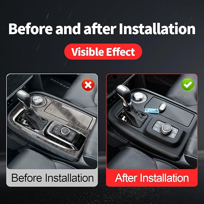 Central Control Silica Gel Pad for 2021-2025 Nissan Patrol Y62 Gearbox Protective Panel Central Control Protective Pad Anti-Skid Scratch-Proof Interior Upgraded Accessories (2021-2025 Y62)