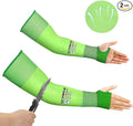 Schwer 100 Pairs ANSI A6 Cut Resistant Arm Sleeves, 21 Gauge Comfortable and Breathable Protective Sleeves, Arm Protectors for Thin Skin and Bruising, Work, Gardening, Farming, Outdoors, Non-PFAS, M