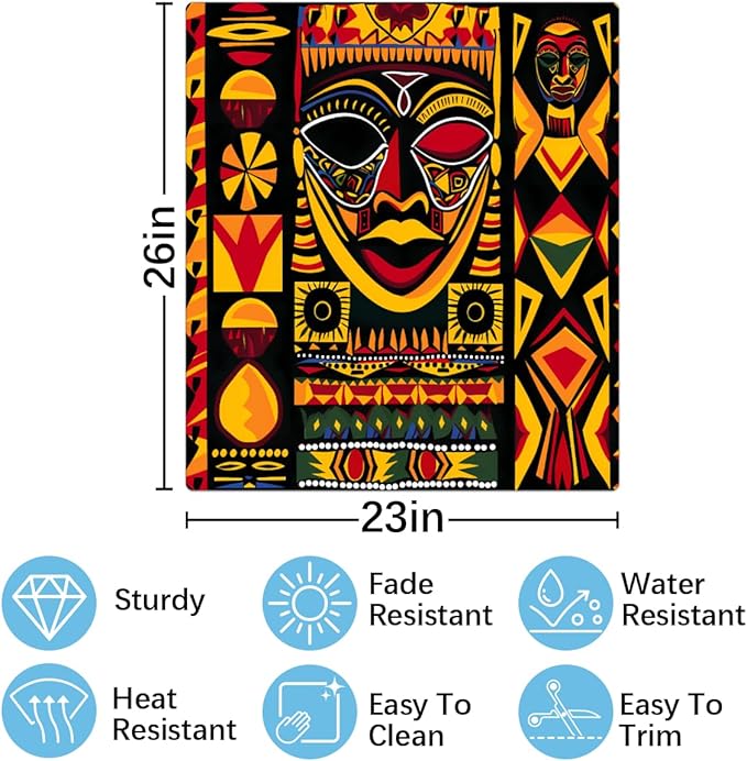 Dishwasher Magnet Cover African Art Geometric Print Reusable Dishwasher Magnetic Cover Sticker Decorative Dish Washer Door Cover Panel for Home Kitcen Appliance