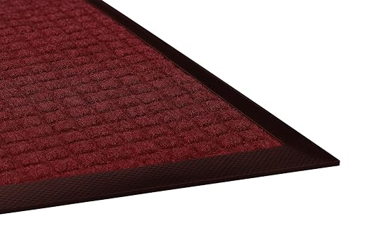 Guardian WaterGuard Indoor/Outdoor Wiper Scraper Floor Mat, Rubber/Nylon, 2'x3', Burgundy