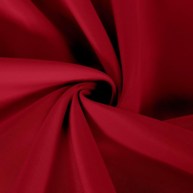 sancua 2 Pack Round Tablecloth 60 Inch Red, Stain and Wrinkle Resistant Table Cloth - Washable Polyester Table Cover for Dining Tables, Buffet Parties and Camping