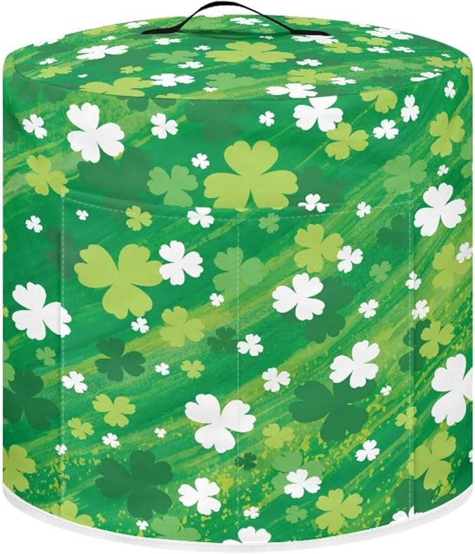 St. Patrick's Day Dust Cover for 3 Quart Dust Protection Easy Clean Pressure Cooker Cover Electric Appliance Kitchen Home Accessories, Green Leaf