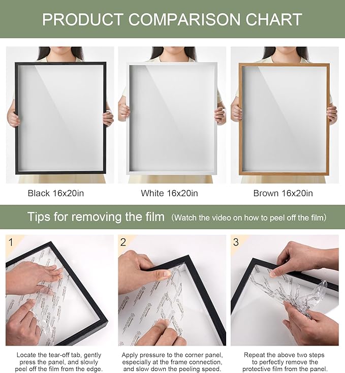 16x20 Shadow Box Display Case Picture Frame with Soft Linen Back, Large Deep White Shadow Box 16x20 for Flowers Medal Display Case Jersey pet Graduation Memorabilia Baby Ltems Crafts Photos