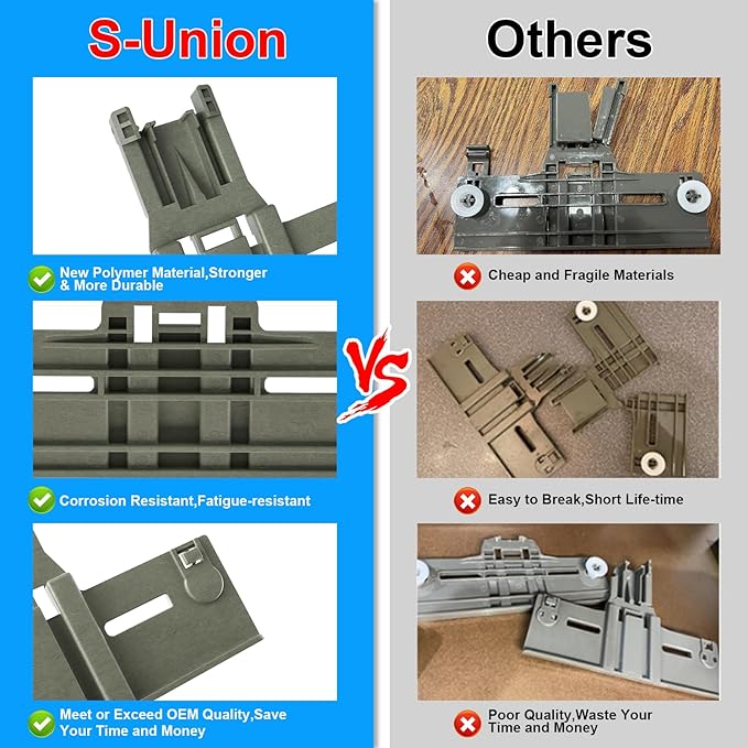 [13 Pack] Upgraded W10350375 Dishwasher Top Rack Parts and W10195372 W10195373 Adjuster Housing for Whirlpool Kenmore Dishwasher Parts WDT730PAHZ0 WDTA50SAHZ0 WDT750SAHZ0 WDT970SAHZ0 Upper Rack Parts