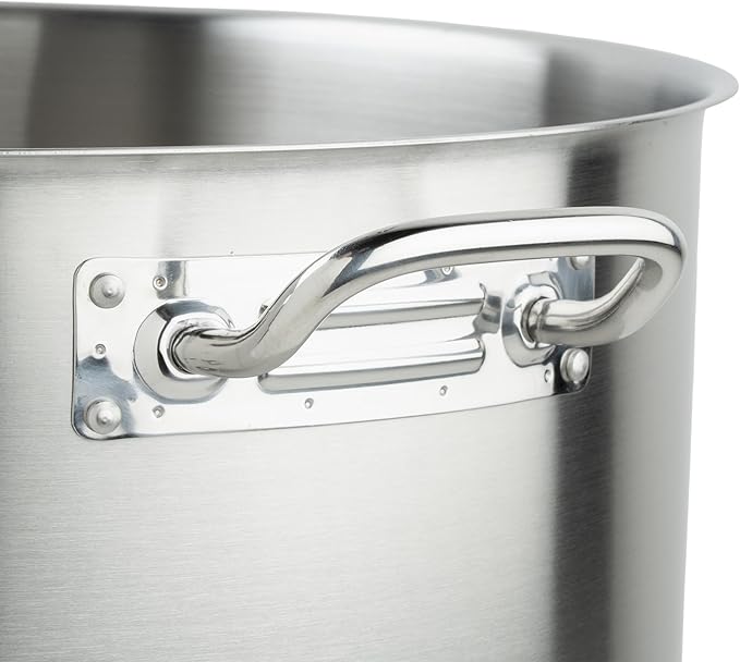 Winco Heavy-Duty Stainless Steel Stock Pot with Cover, 60 Quart