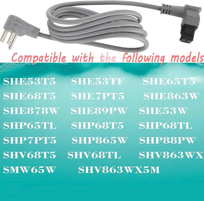 00752018 for Bosch Dishwasher Power Cord Plug and Junction Assembly Equipment, Fits Bosch 300/500/800 Series Dishwashers, Replacement for Bosch SMZPC002UC Dishwasher Power Cord