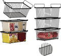 Enhanced Leak-Proof Bottom - Freezer Organizer Bins ，6 Pack Stackable Deep Freezer Organizer Bins for 7 Cu.FT Small Chest Freezer，organization and storage，pantry organizers(6 Pack-black)