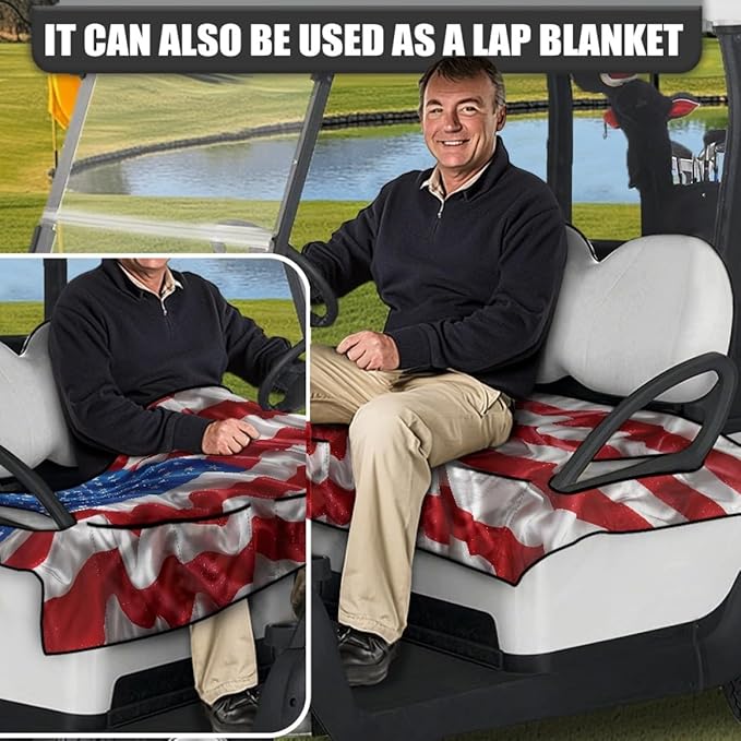 Golf Cart Seat Cover Cushion Featuring Universal Fit and Non-Slip Backing for Comfortable and Secure Outdoor Seating