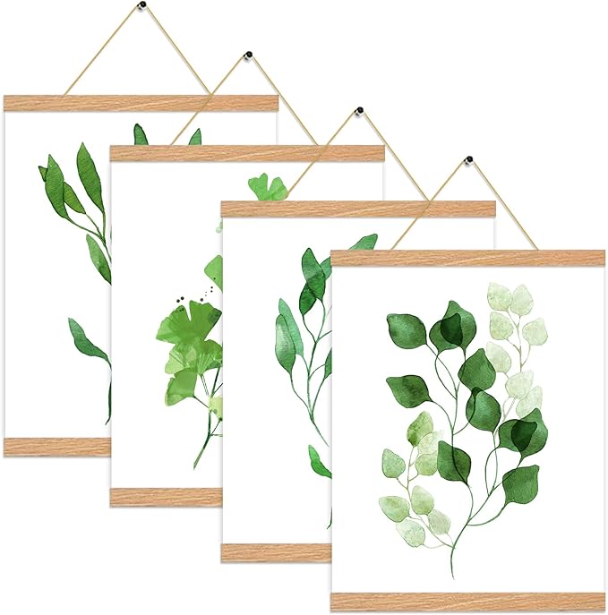 4 Pack Magnetic Poster Hanger Frame 20 inch Black- 20x24 20x30 20x28 Poster Frame for Wall Art Pictures Photos Prints Maps Diamond Art Painting