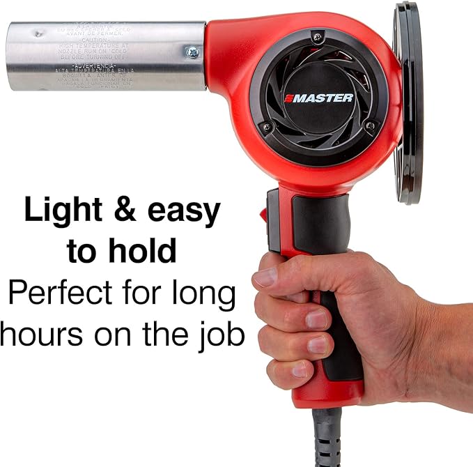 Master Appliance HG-501T Lightweight Industrial Heat Gun, Quick Change Plug-In Heating Element - 1200F, 120V, 1680W, 14 Amps - Assembled In USA