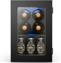 Wine Cooler Refrigerator with Glass Door, Mini Wine Fridge for Red, White and Champagne, Built-in Wine Cellar, 40-61F Digital Temperature Control, Indoor Use