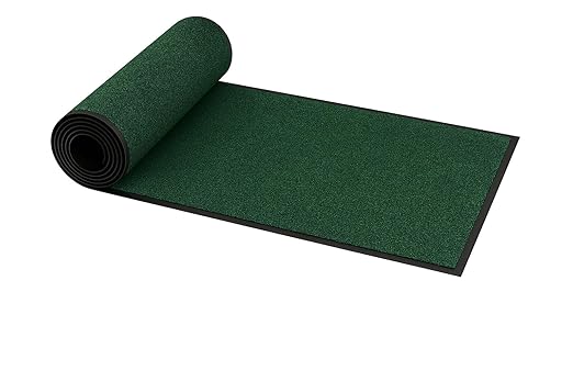 Guardian Platinum Series Indoor Wiper Floor Mat, Rubber with Nylon Carpet, 6'x11', Green