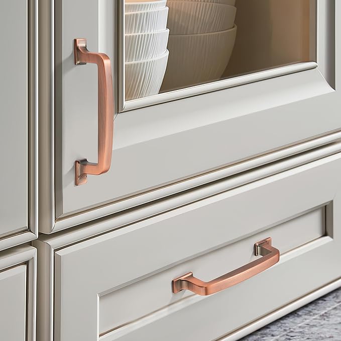Khtumeware 2 Pack 5 Inch Antique Copper Cabinet Pulls - Drawer & Cabinet Handles