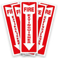 iSYFIX Fire Extinguisher Signs – 5 Pack 4x12 Inch – 40 mil Thick Polystyrene Plastic, Laminated for Ultimate UV, Weather, Scratch, Water & Fade Resistance, Indoor & Outdoor