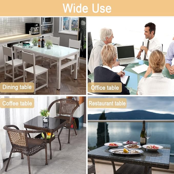 Premium Self Adhesive Clear Soft Glass Table Top Bumper, Anti Slide and Scratch for Glass Table, Round Rubber Pads for Glass Table Top Spacer, (20mm*2mm, 24 PCS)