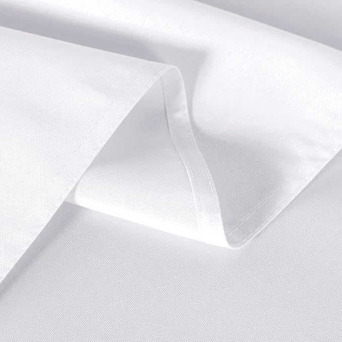 sancua 6 Pack White Tablecloth 60 x 120 Inch, Rectangle Table Cloth for 8 Feet Tables - Stain and Wrinkle Resistant Washable Polyester Table Cover for Dining Tables, Buffet Parties and Camping