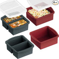 Silicone Freezer Trays with Lids, Set of 4 - with 1cup and 2 cup Silicone Freezer Molds for freezing soups, sauces and individual microwave safe