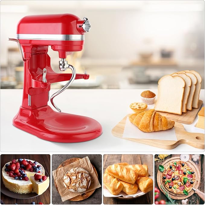 Stainless Steel Spiral Dough Hook Compatible with KitchenAid 5Plus-6QT Mixer,Bowl Lift Stand Mixer Accessory, Rust Resistant, Effectively Kneads Bread,Pizza,Pasta and Biscuits,Dishwasher Safe