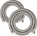 2 Pack Foskan 6FT Dishwasher Installation Kit,With Compression Connection,Stainless Steel Supply Line For Standard Dishwashers （6FT）