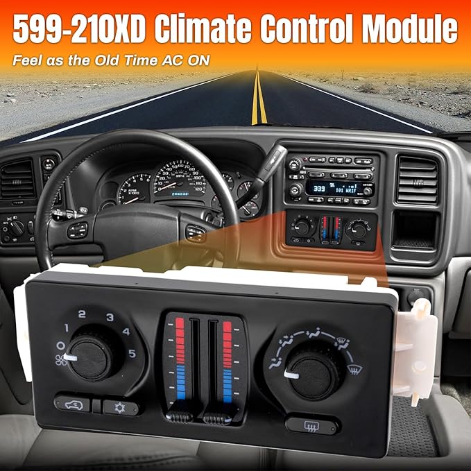 599-210XD AC Climate Control Panel Compatible With 2002-2009 Chevy GMC Buick Cadillac Isuzu Saab, Fir for Silverado Avalanche Suburban Tahoe Trallblazer Sierra Envoy Yukon 9-7X